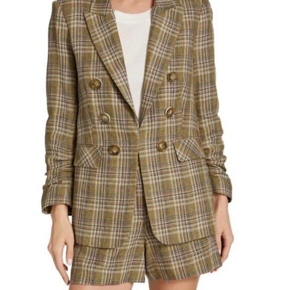VERONICA BEARD Dickey Jacket Women Size 0 Blazer Sage Brown